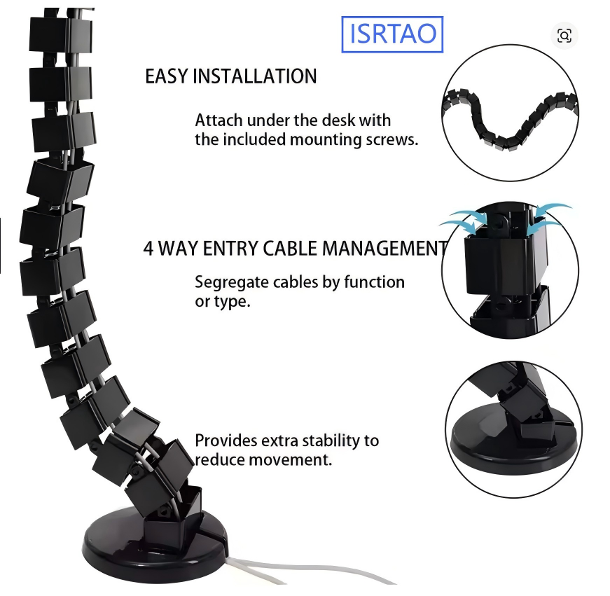 ISRTAO Under Desk Cable Manage - đánh giá và giá Cable Tray Under Desk