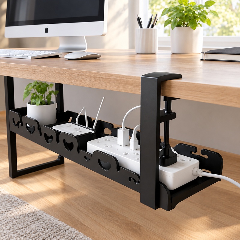 Under-Desk Metal Tray for Cabl - đánh giá và giá Cable Tray Under Desk