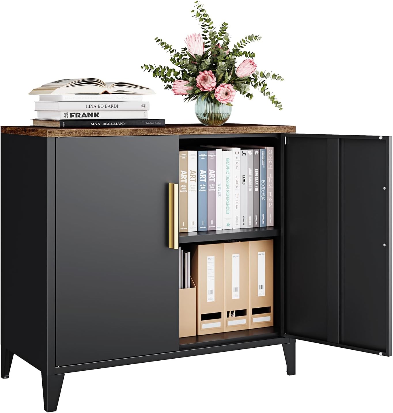 Metal Storage Cabinet with Doo - đánh giá và giá Office Furniture Credenza