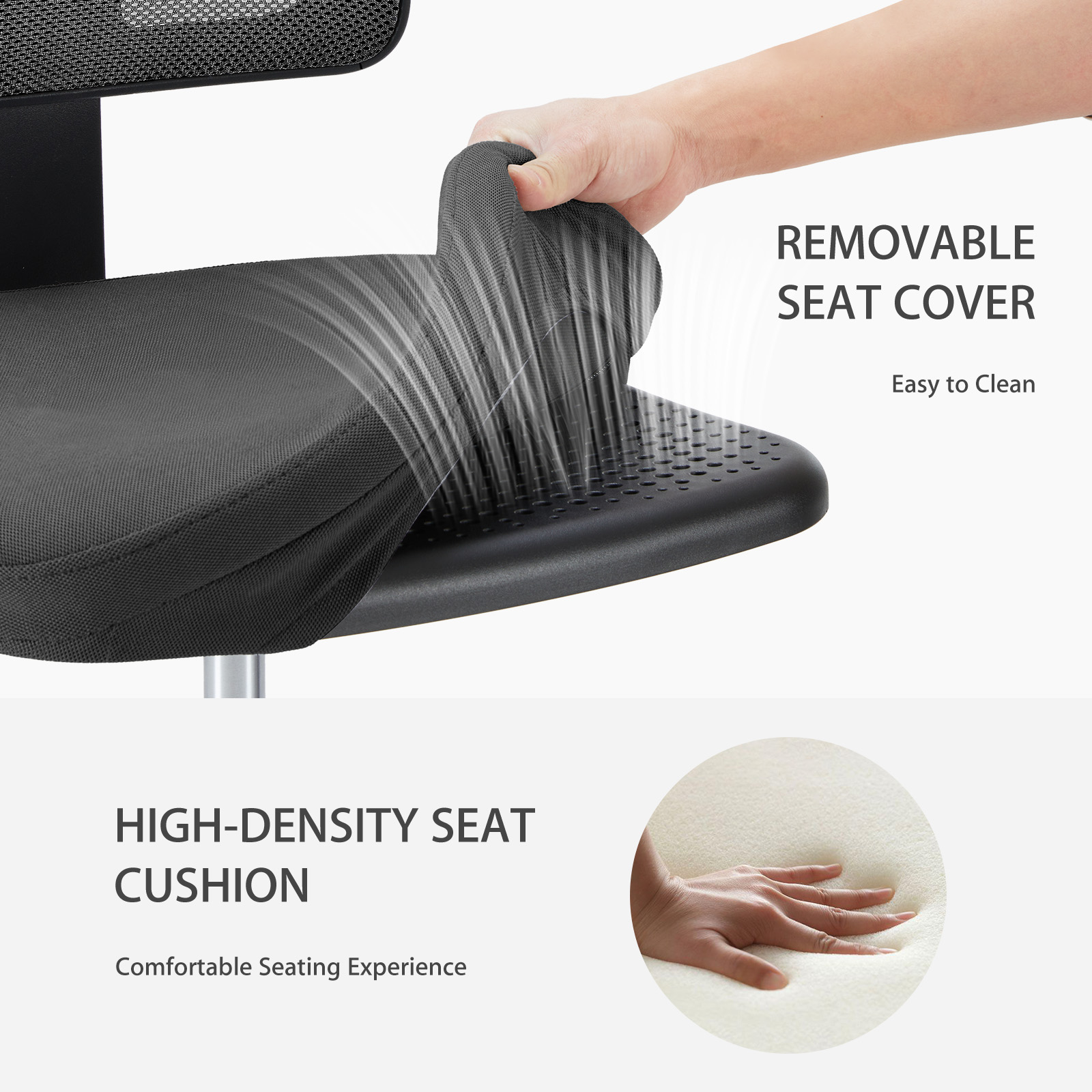 JHK Armless Desk Chair with Wh - đánh giá và giá Task Chair Mid Back