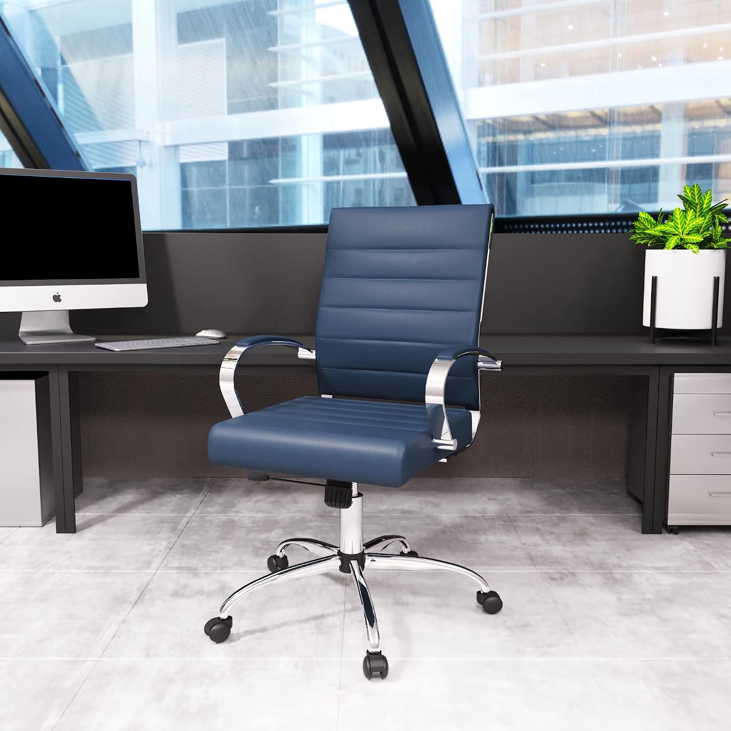 Mid-Back Leather Office Chair  - đánh giá và giá Task Chair Mid Back