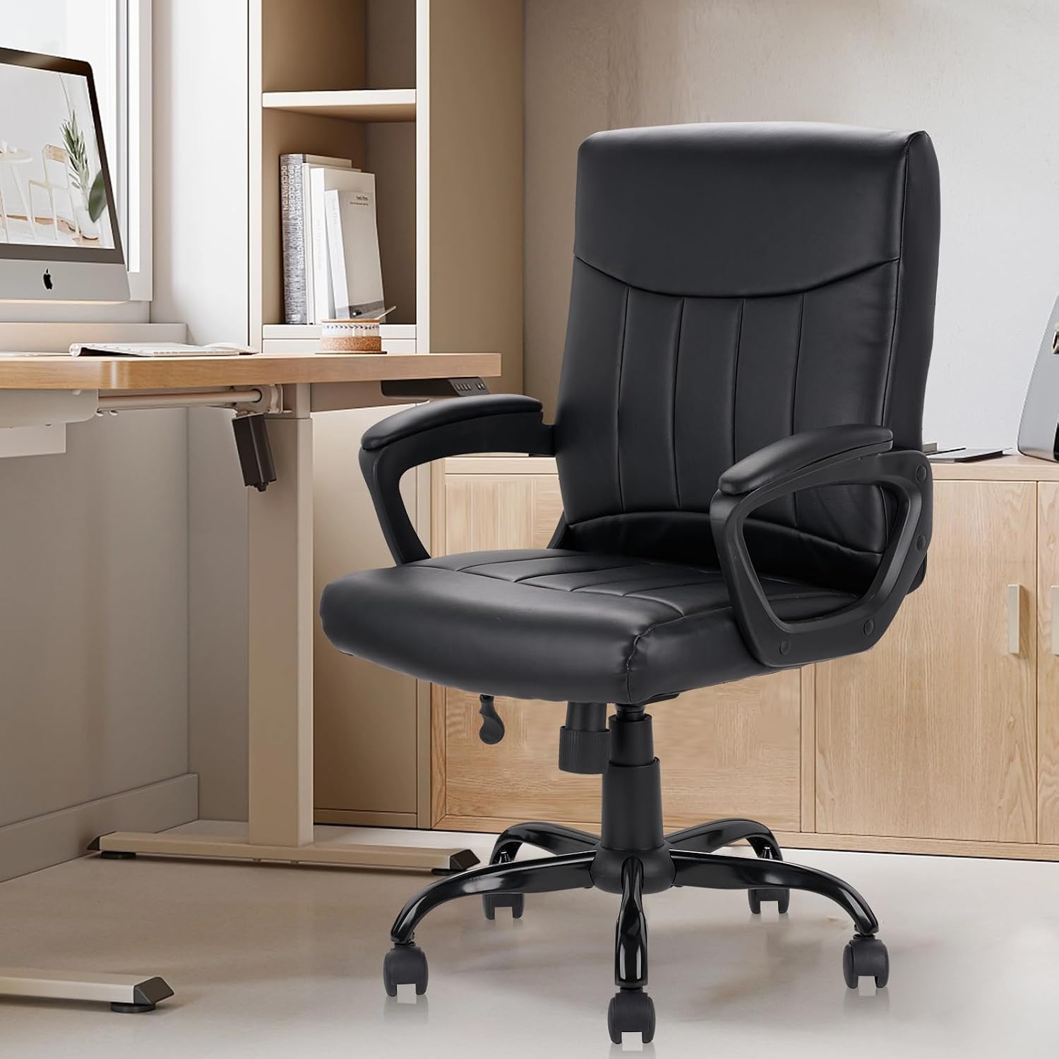 Leather Office Chair Ergonomic - đánh giá và giá Task Chair Mid Back