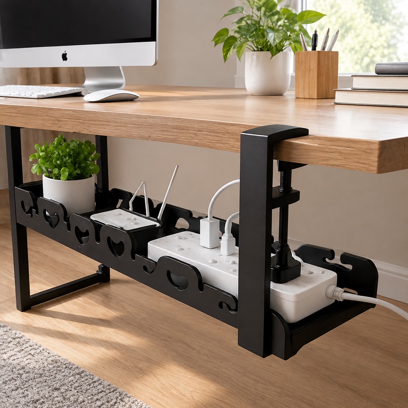 Under-Desk Metal Tray for Cabl - đánh giá và giá Cable Tray Under Desk